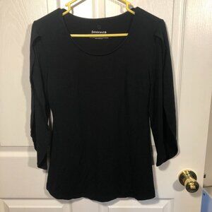 Betabrand women black TS with open arms, Small